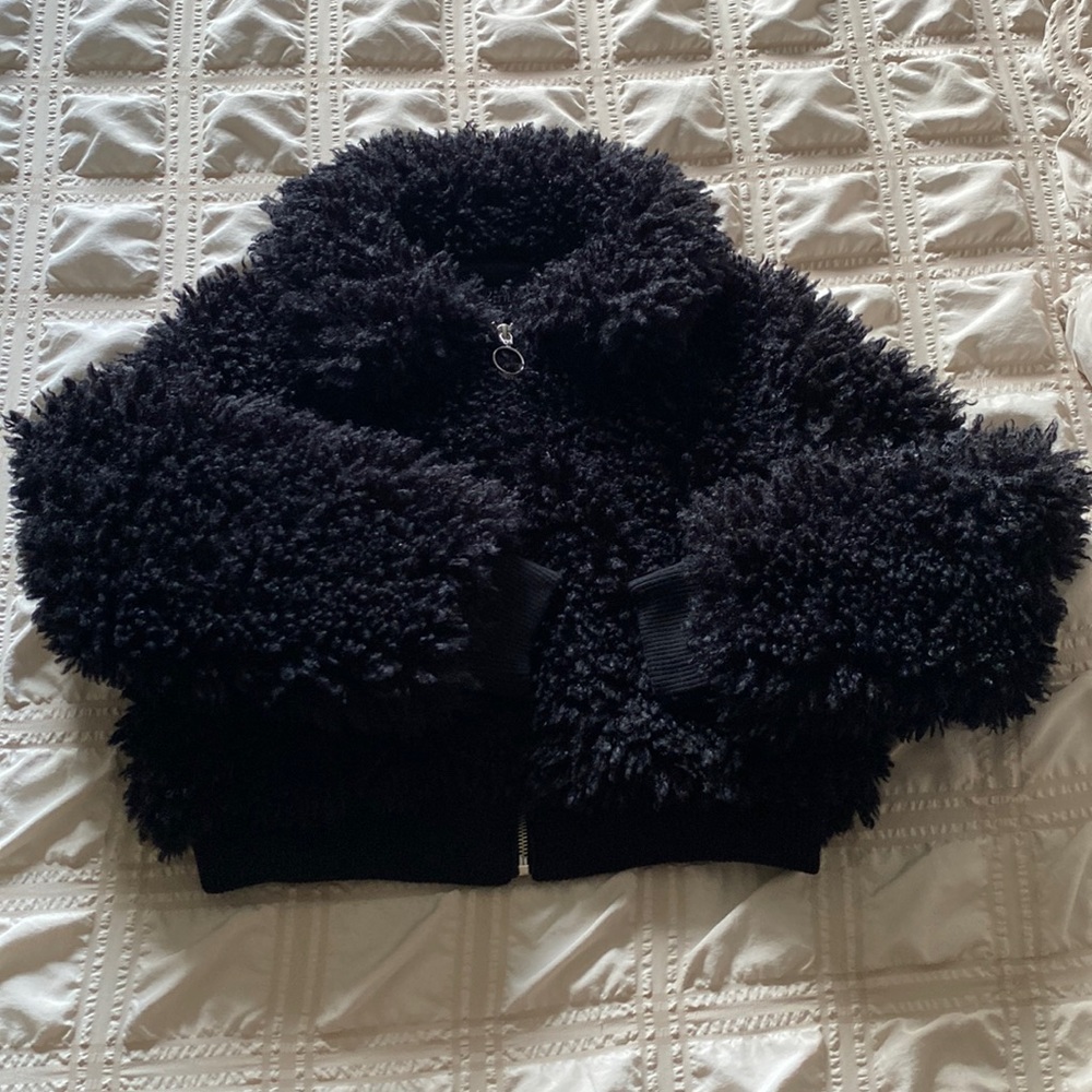 Urban Outfitters Crop Sherpa Jacket Coat
